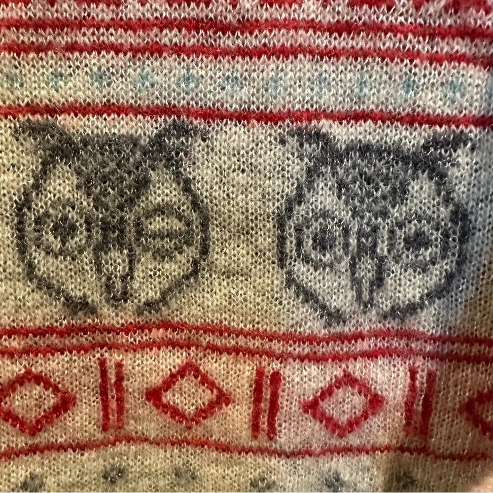 Woolrich Red and Cream Patterned Sweater